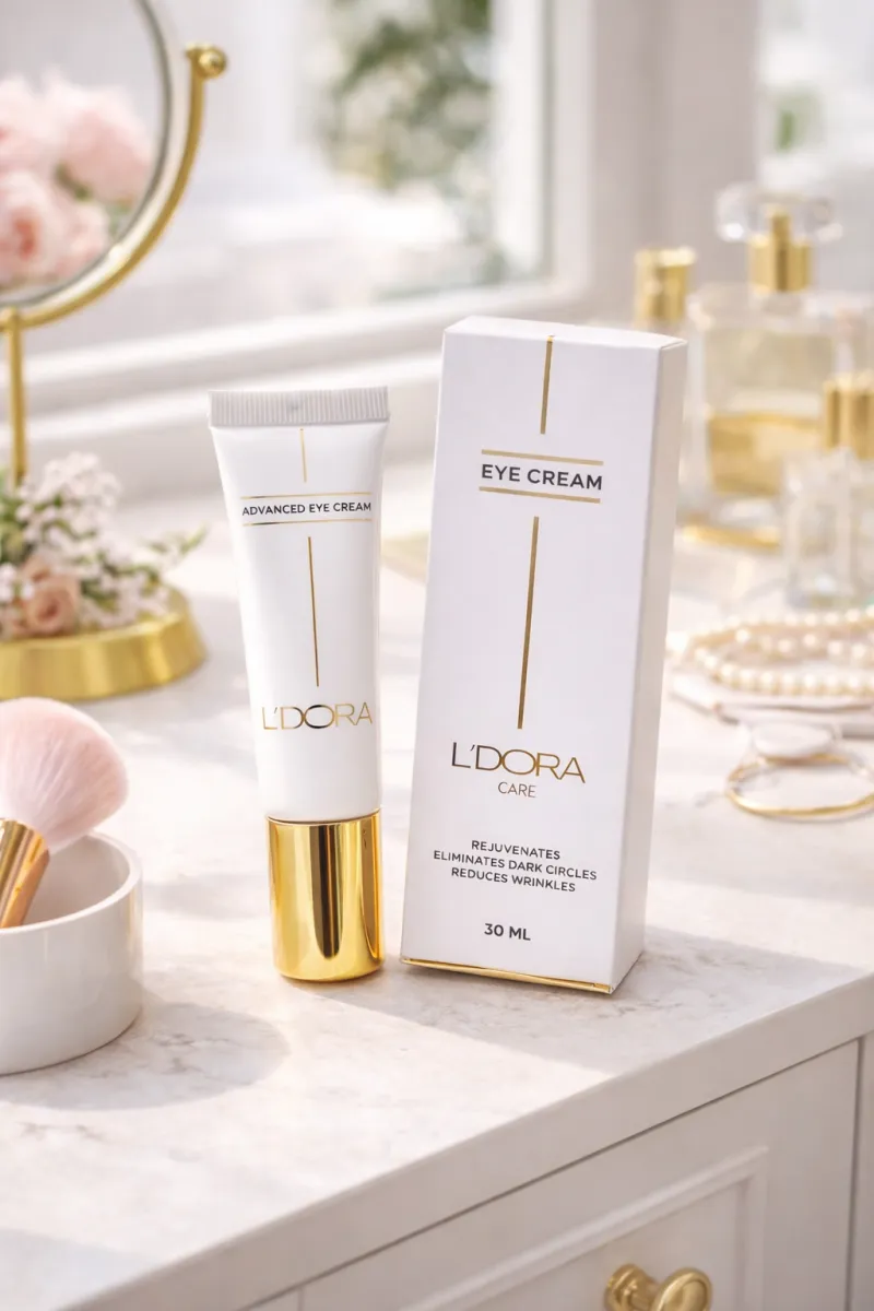 کرم دورچشم جوان کننده و‌ رفع کننده تیرگی و کاهنده چروک لدورا کر ۳۰ میلی لیتر