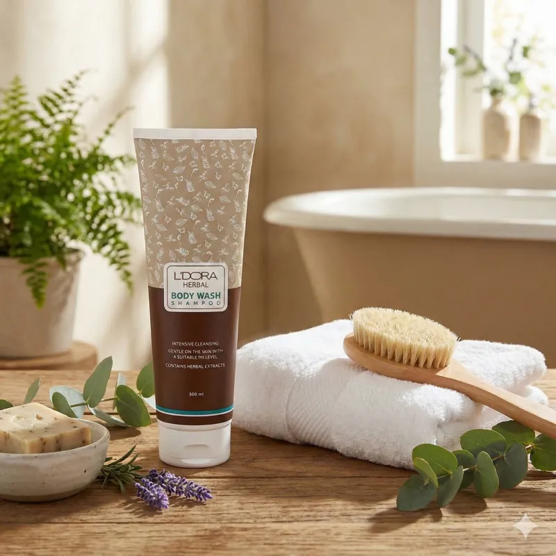 شامپو بدن گیاهی لدورا هربال 300 میلی‌لیتر