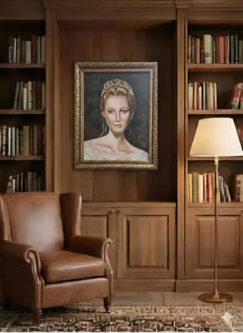 دختر با تاجی مرواریدی