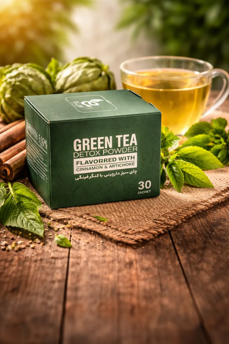 چای سبز دارچینی با کنگر فرنگی
